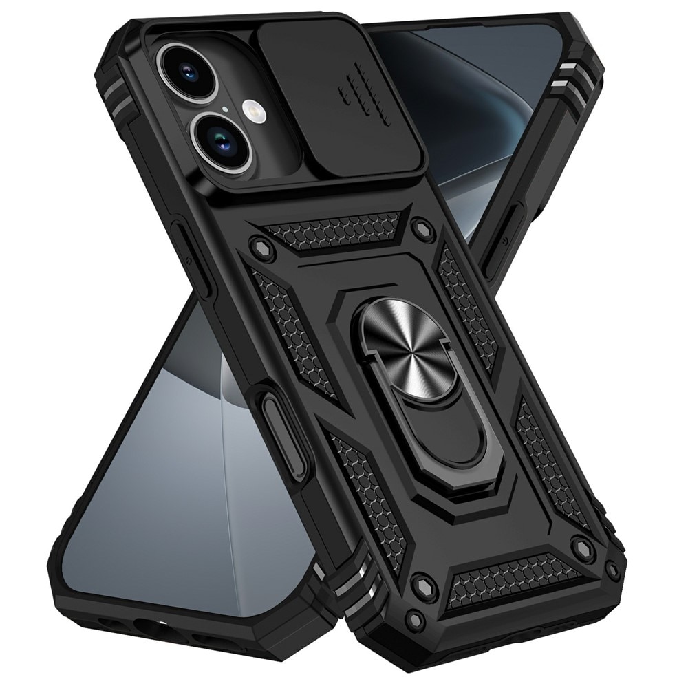 iPhone 17 Hybridcase Ring + Camera Protector Zwart
