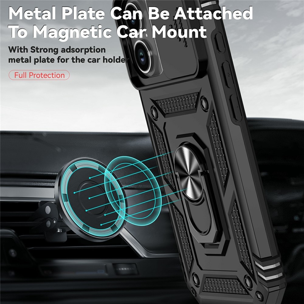 iPhone 17 Hybridcase Ring + Camera Protector Zwart