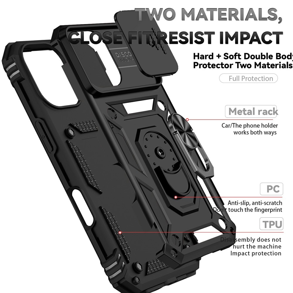 iPhone 17 Hybridcase Ring + Camera Protector Zwart