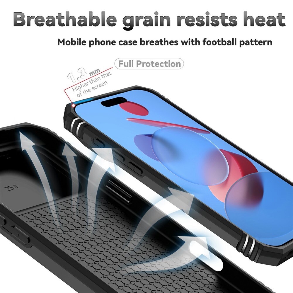 iPhone 17 Pro Hybridcase Ring + Camera Protector Zwart