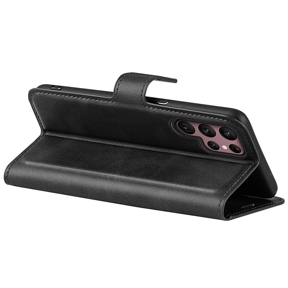 Samsung Galaxy S23 Ultra Leather Wallet Zwart