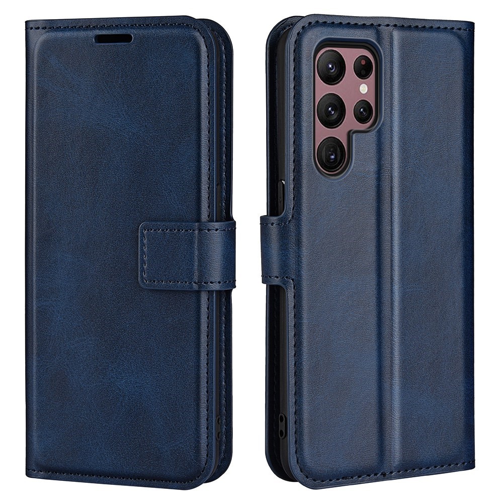Samsung Galaxy S23 Ultra Leather Wallet Blue