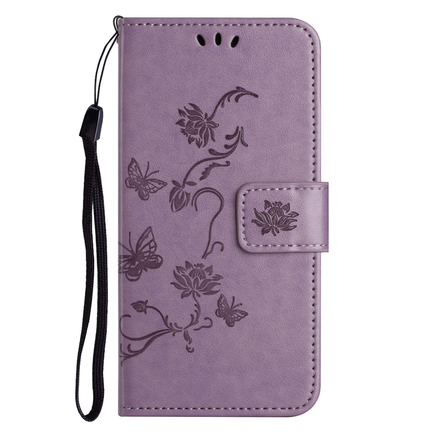 Samsung Galaxy S25 FE Leren vlinderhoesje Paars