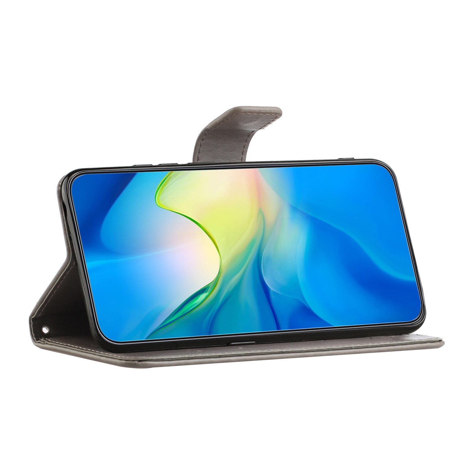 Samsung Galaxy S25 FE Leren vlinderhoesje Grijs