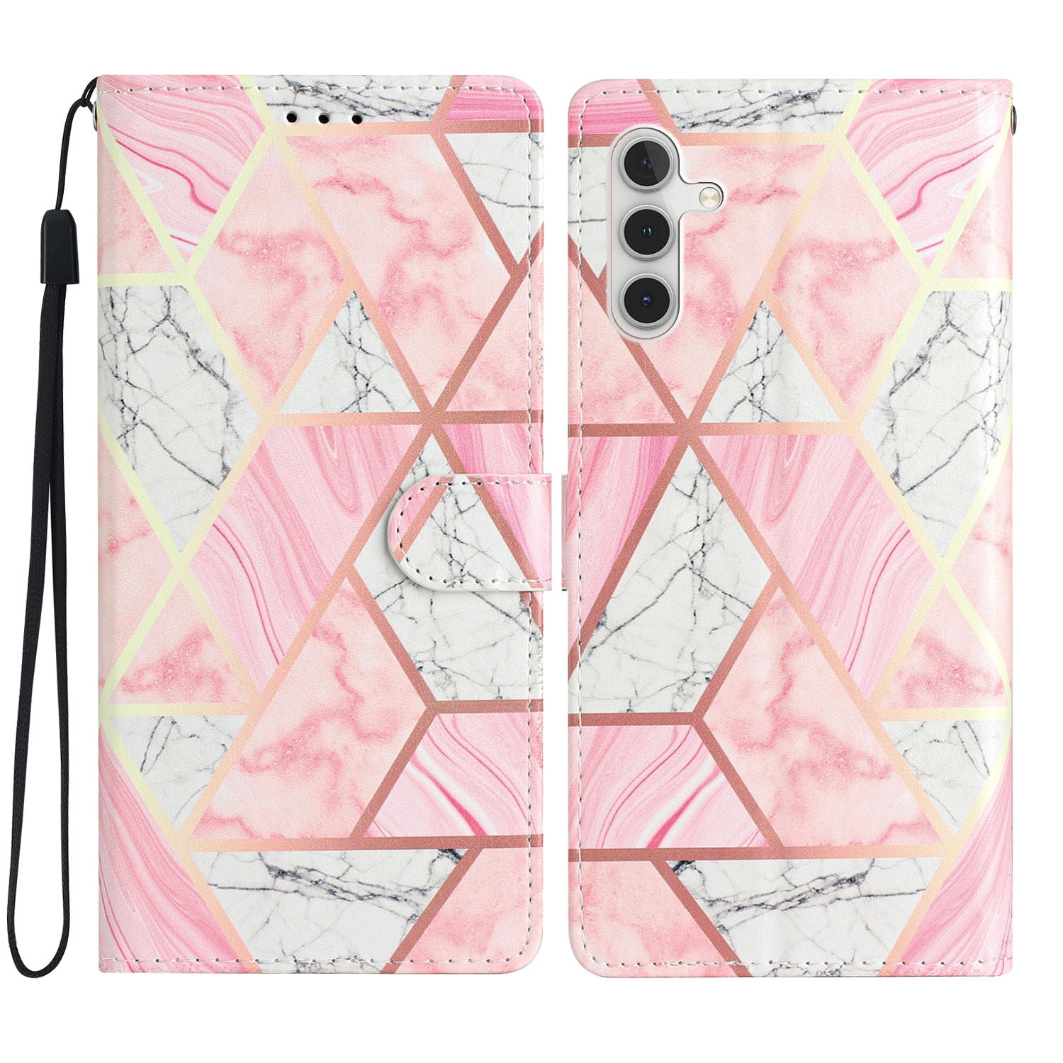 Samsung Galaxy S25 FE Smartphonehoesje roze marmer
