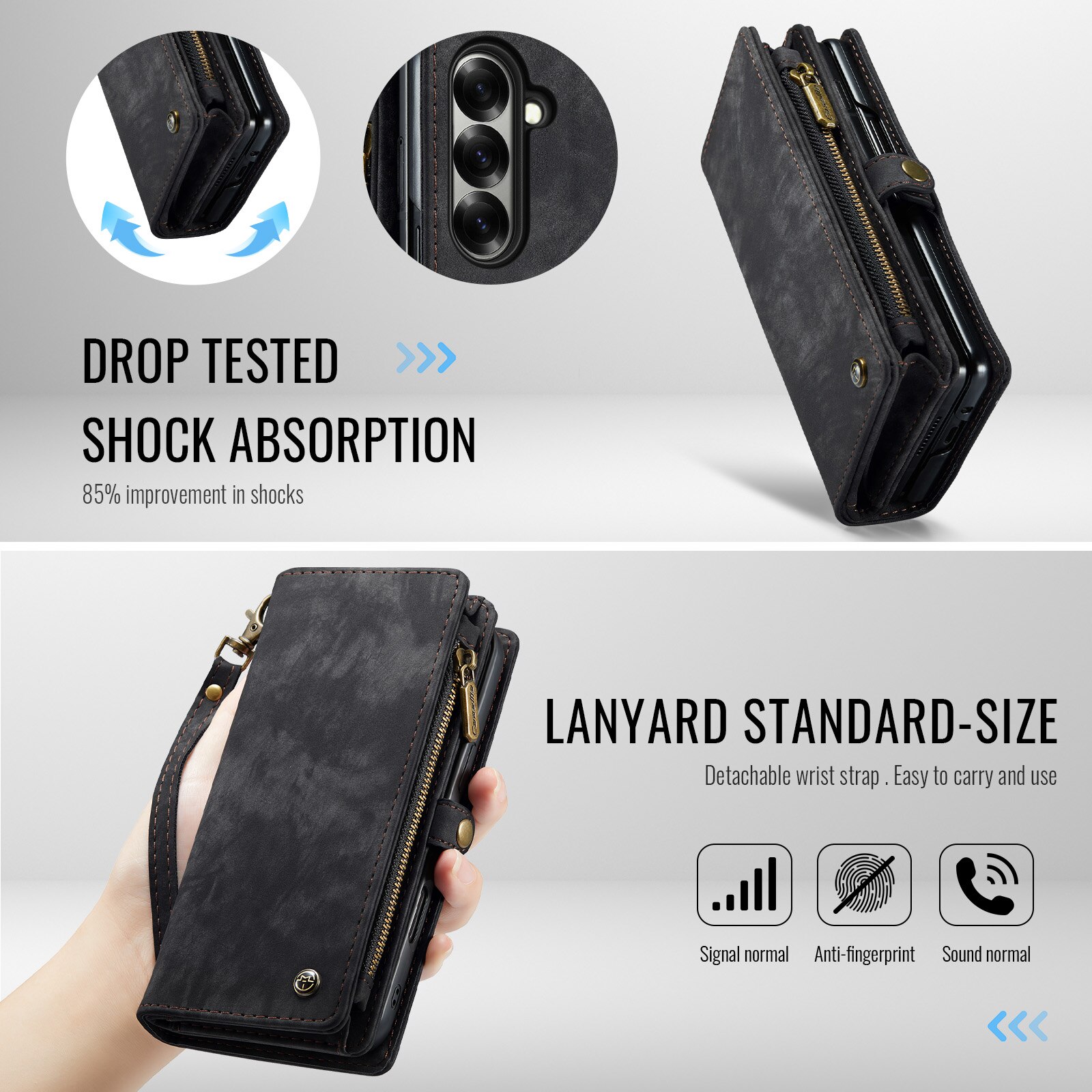 Multi-slot hoesje Samsung Galaxy Z Fold 7 Grijs
