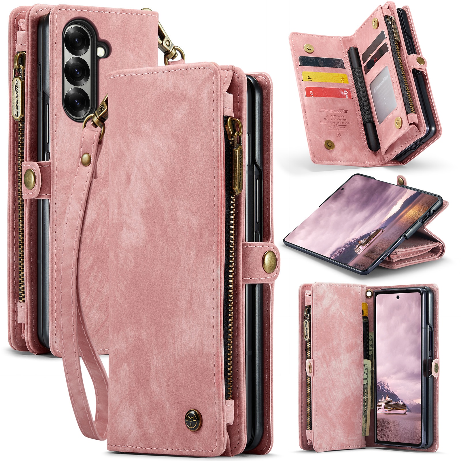 Multi-slot hoesje Samsung Galaxy Z Fold 7 Roze