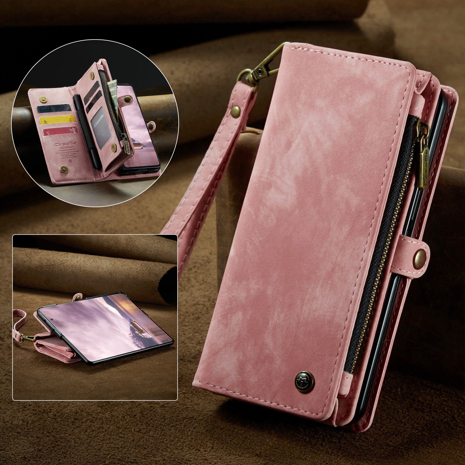 Multi-slot hoesje Samsung Galaxy Z Fold 7 Roze