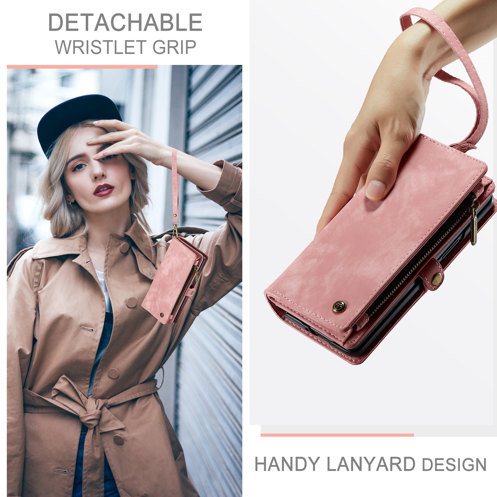 Multi-slot hoesje Samsung Galaxy Z Fold 7 Roze