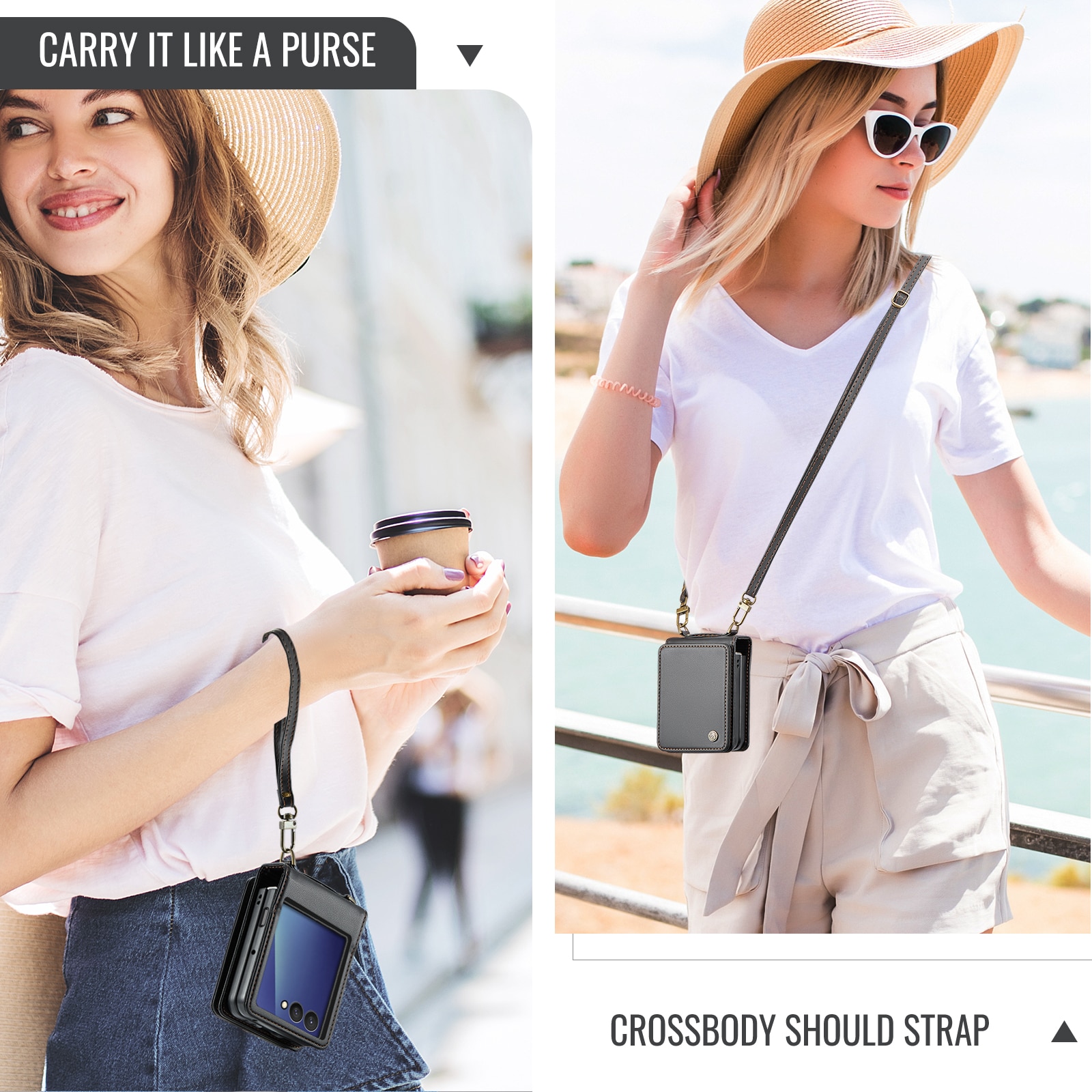 RFID blocking Portemonnee hoesje Samsung Galaxy Z Flip 7 Zwart