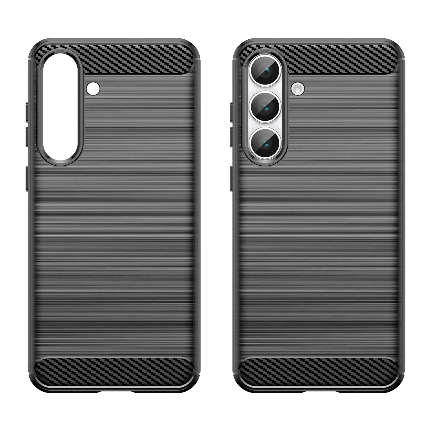 Hoesje TPU Brushed Samsung Galaxy S25 FE Zwart
