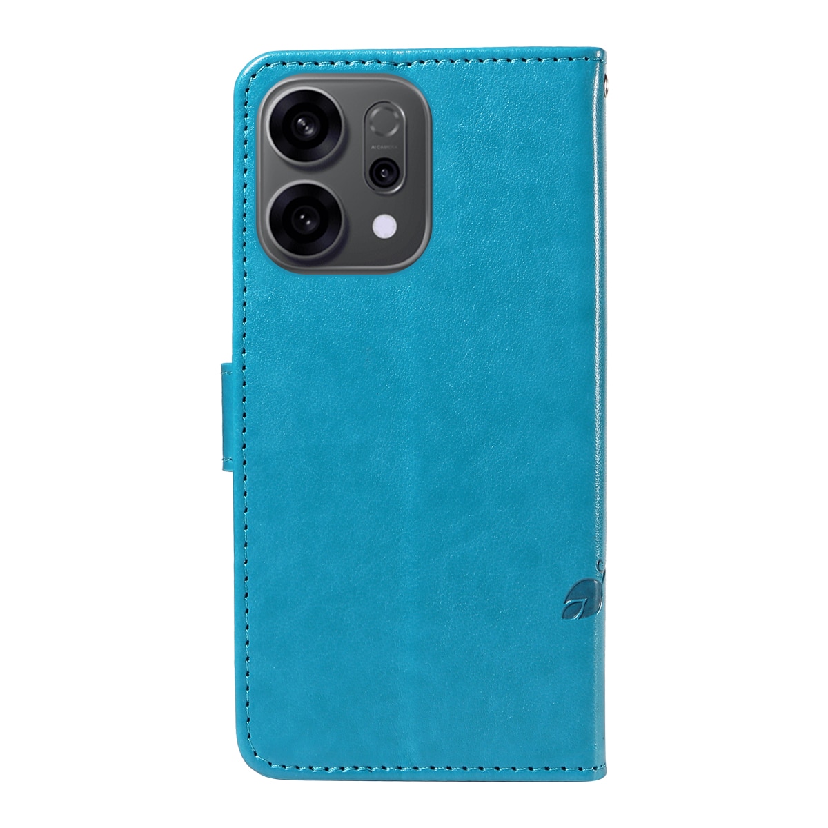 Oppo Reno 14 F Leren vlinderhoesje Blauw