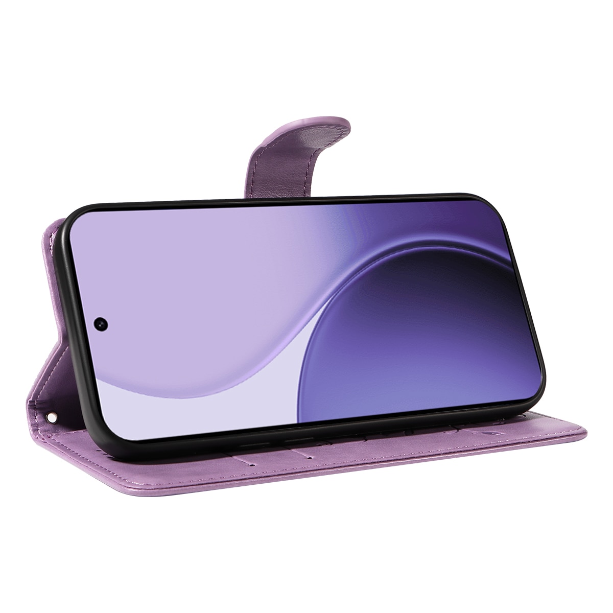 Oppo Reno 14 Leren vlinderhoesje Paars
