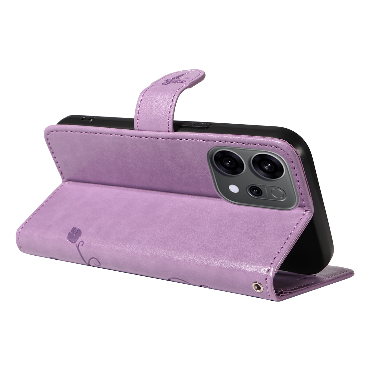 Oppo Reno 14 Leren vlinderhoesje Paars