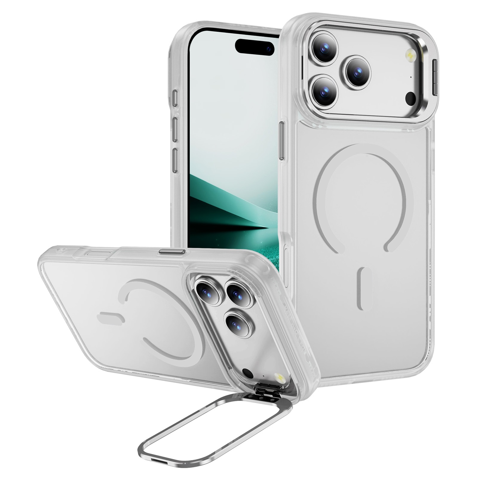 iPhone 17 Pro Max Hybridcase Kickstand MagSafe Transparant