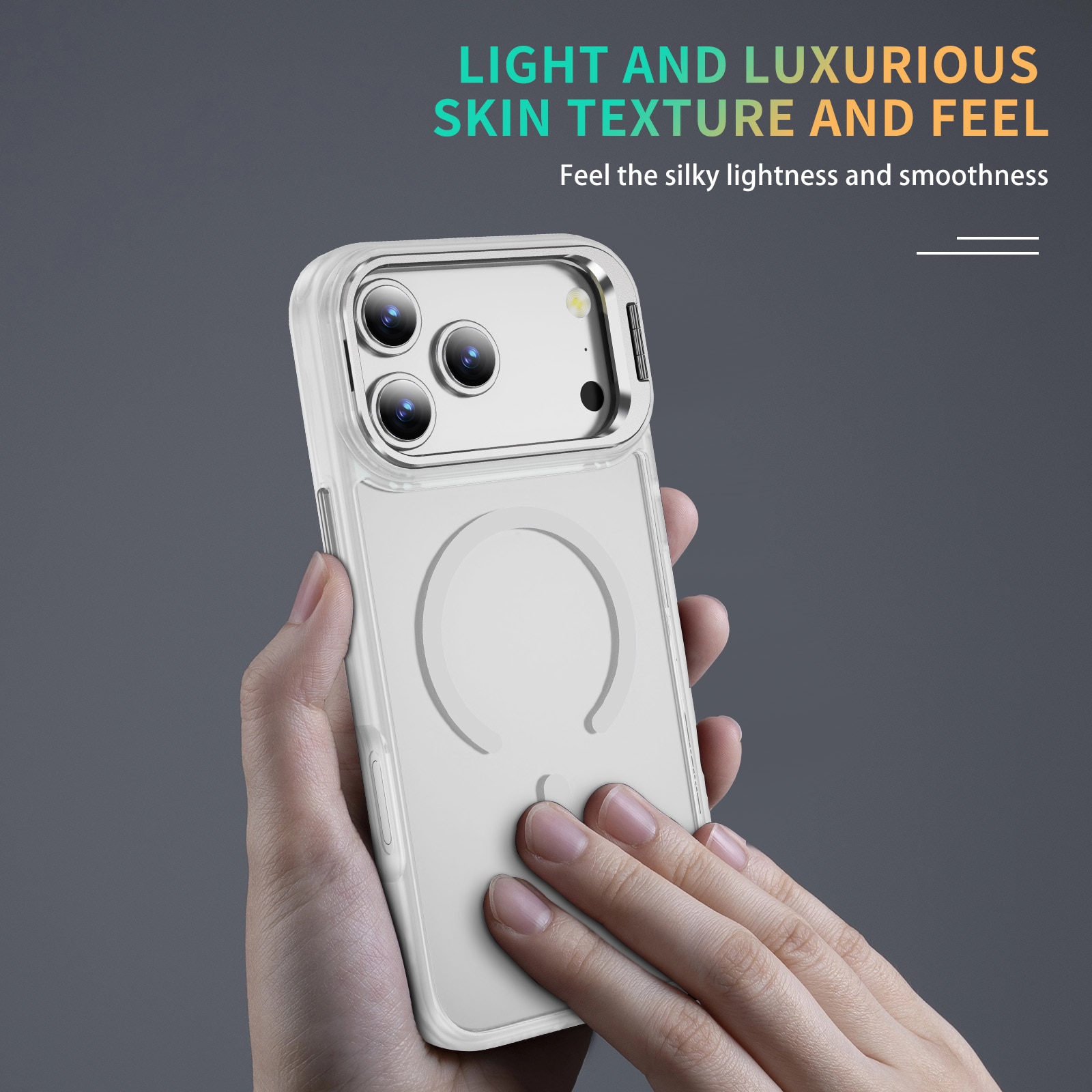 iPhone 17 Pro Max Hybridcase Kickstand MagSafe Transparant