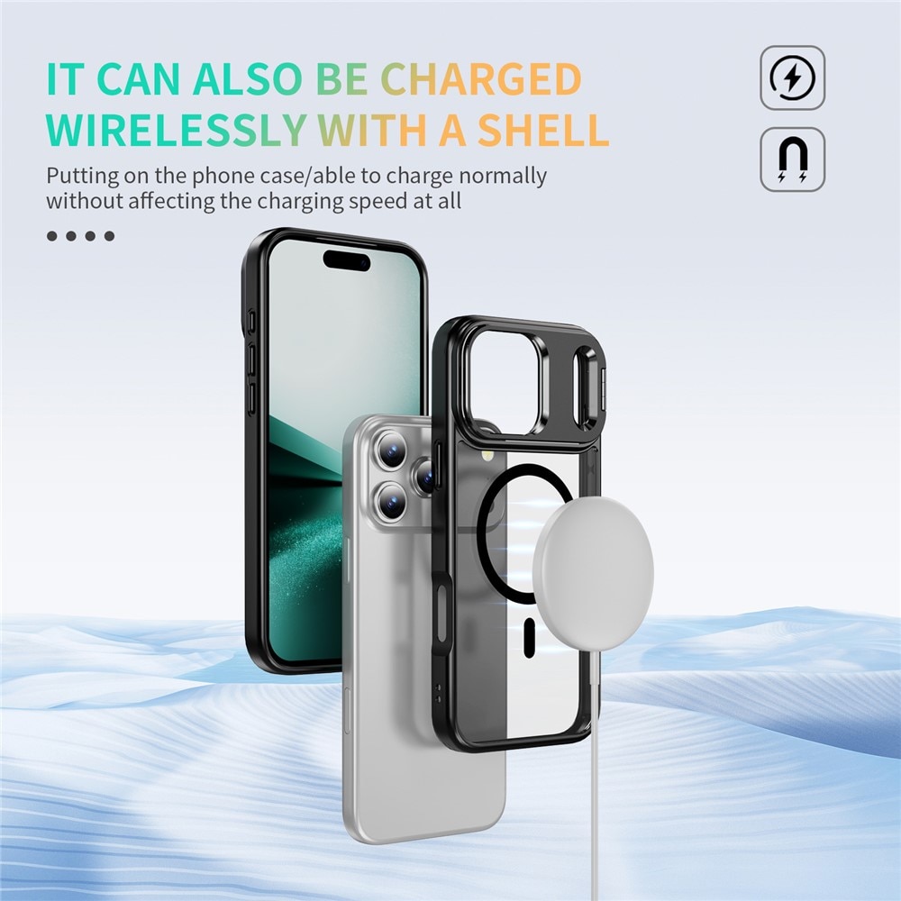 iPhone 17 Pro Hybridcase Kickstand MagSafe Zwart