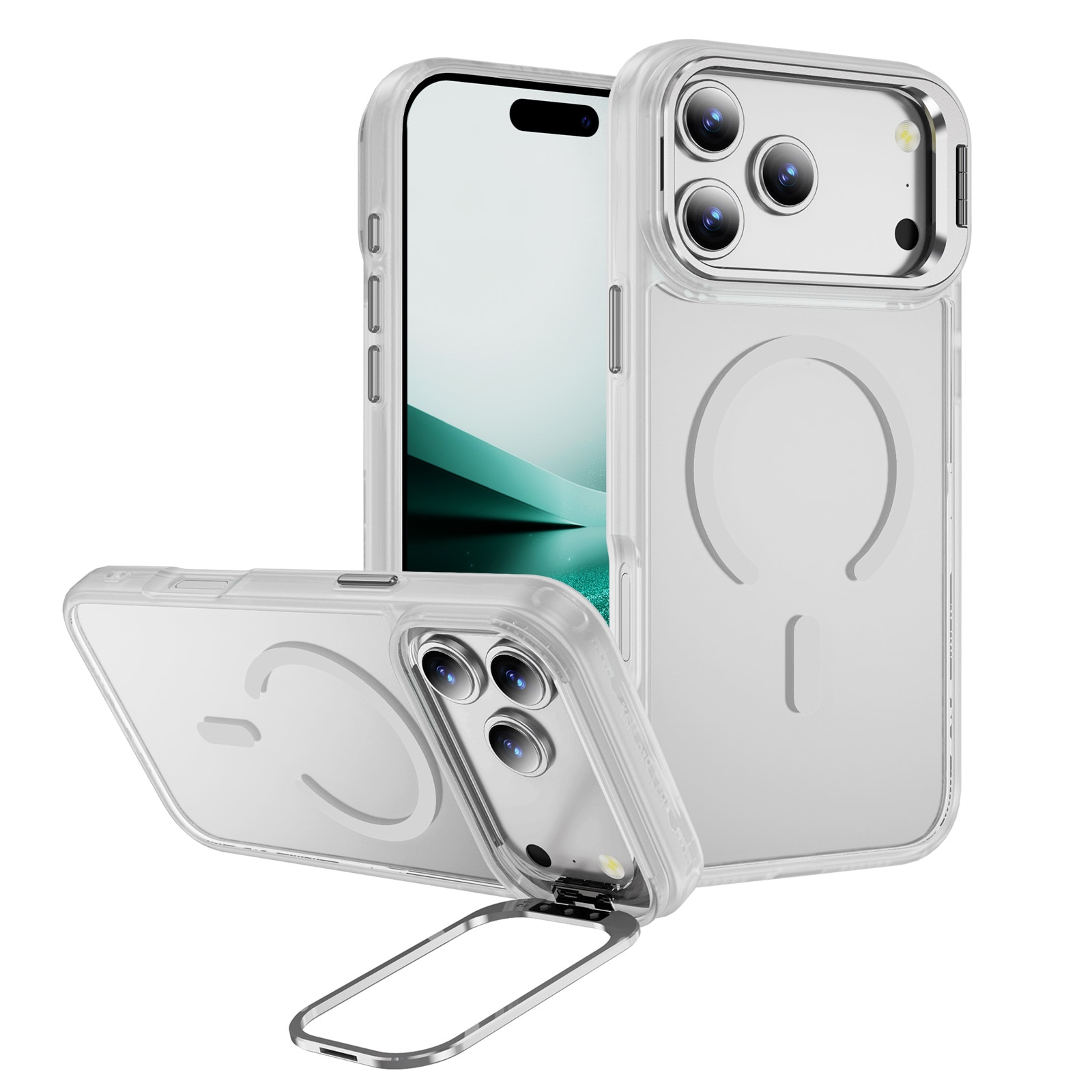 iPhone 17 Pro Hybridcase Kickstand MagSafe Transparant