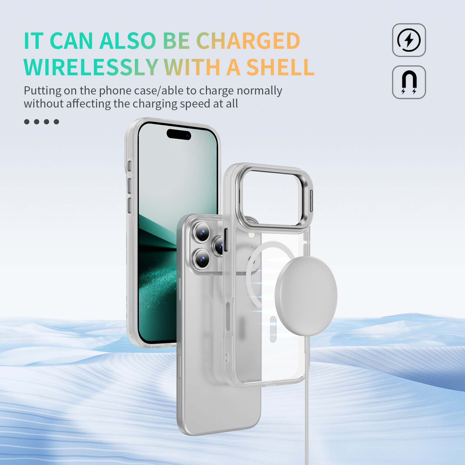 iPhone 17 Pro Hybridcase Kickstand MagSafe Transparant