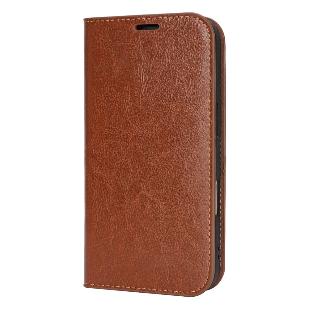 iPhone 17 Pro Mobielhoesje Echt Leer Bruin