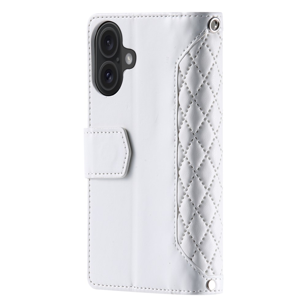 iPhone 17 Portemonnee tas Quilted Wit