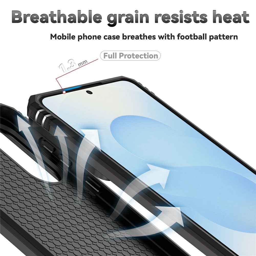 Samsung Galaxy S25 Edge Hybridcase Ring + Camera Protector Zwart