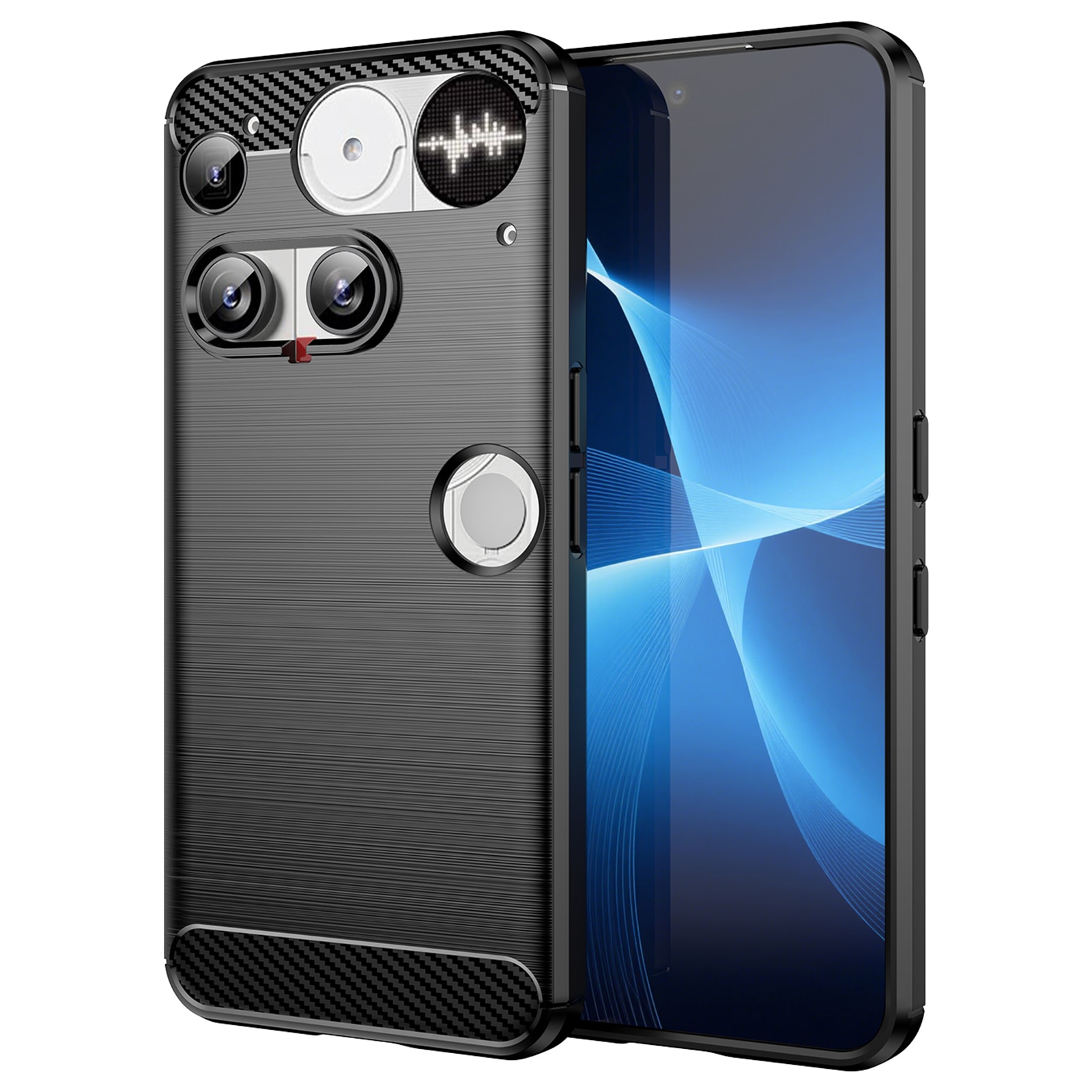 Hoesje TPU Brushed Nothing Phone 3 Zwart