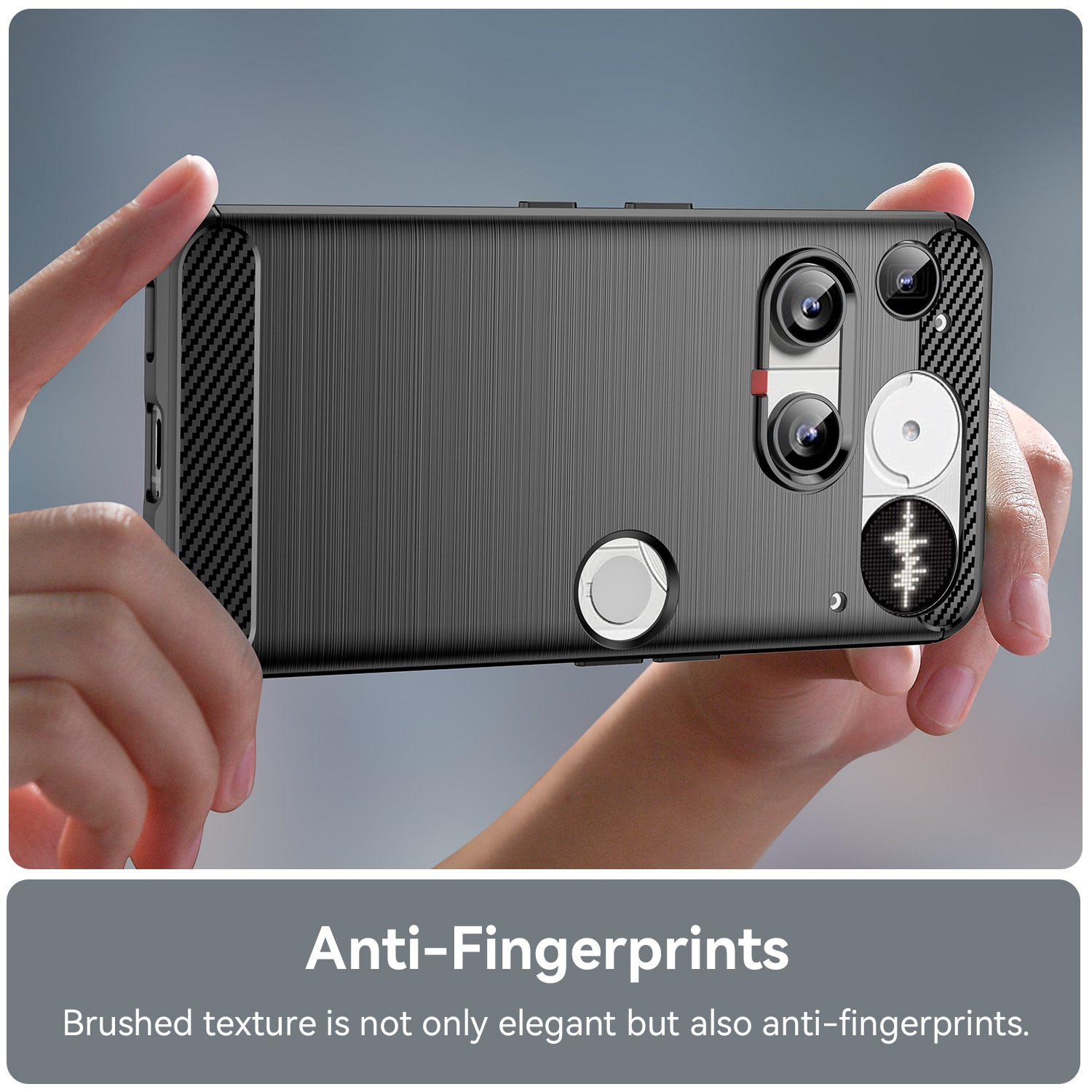Hoesje TPU Brushed Nothing Phone 3 Zwart