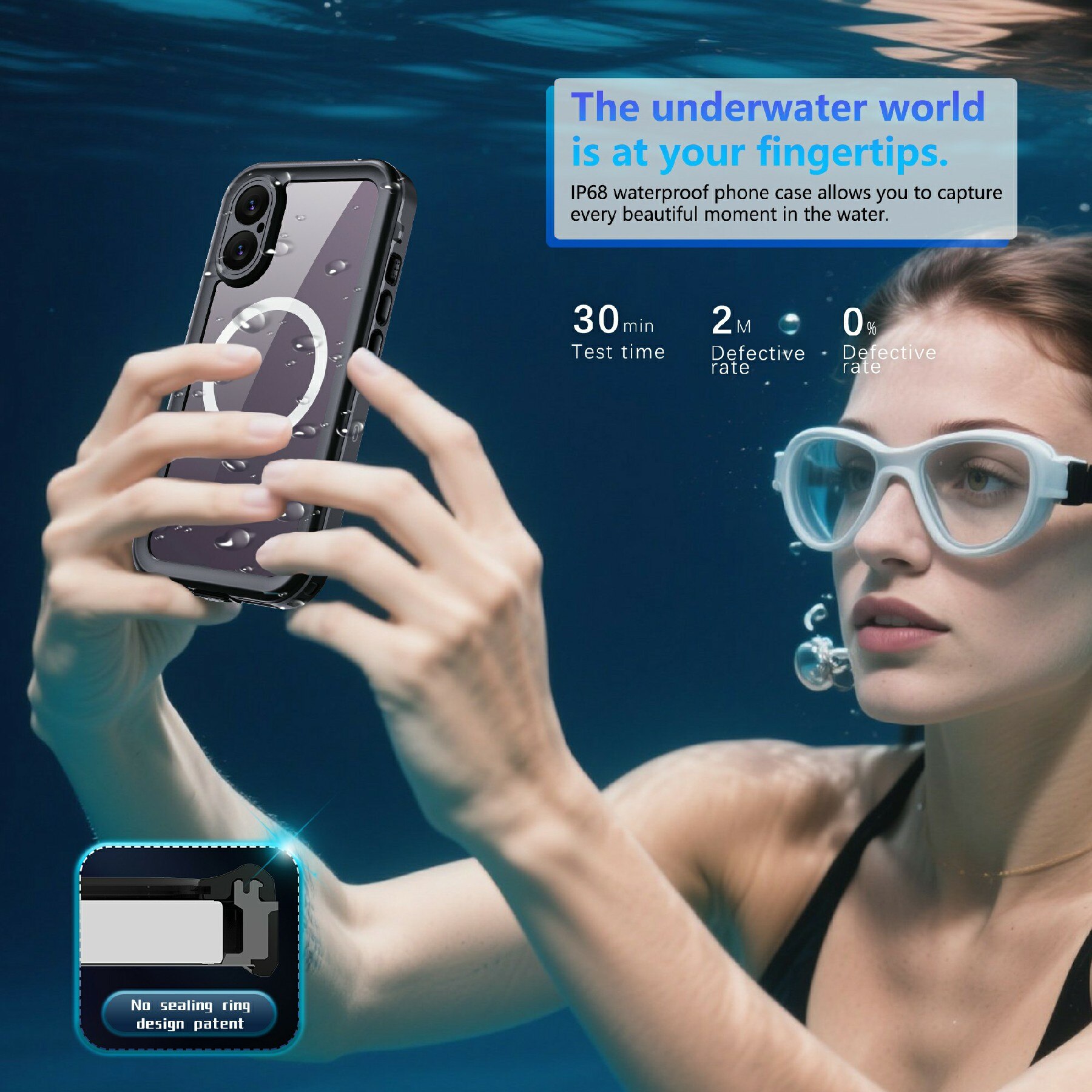 iPhone 17 Waterdichte Case transparant