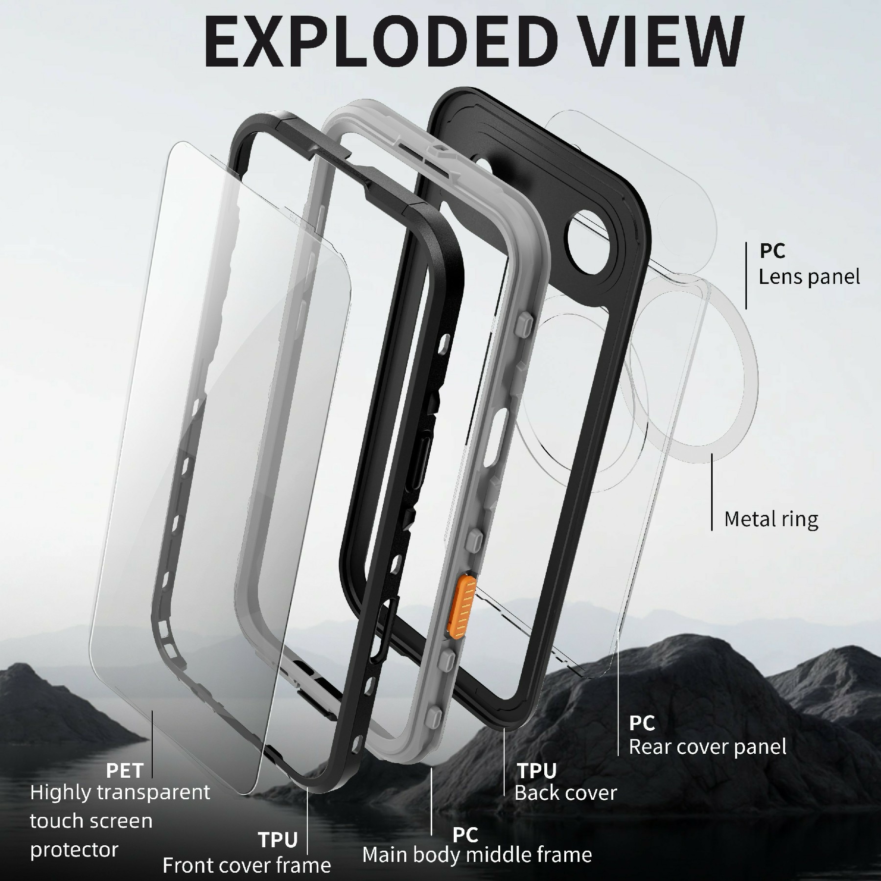 iPhone 17 Air Waterdichte Case transparant