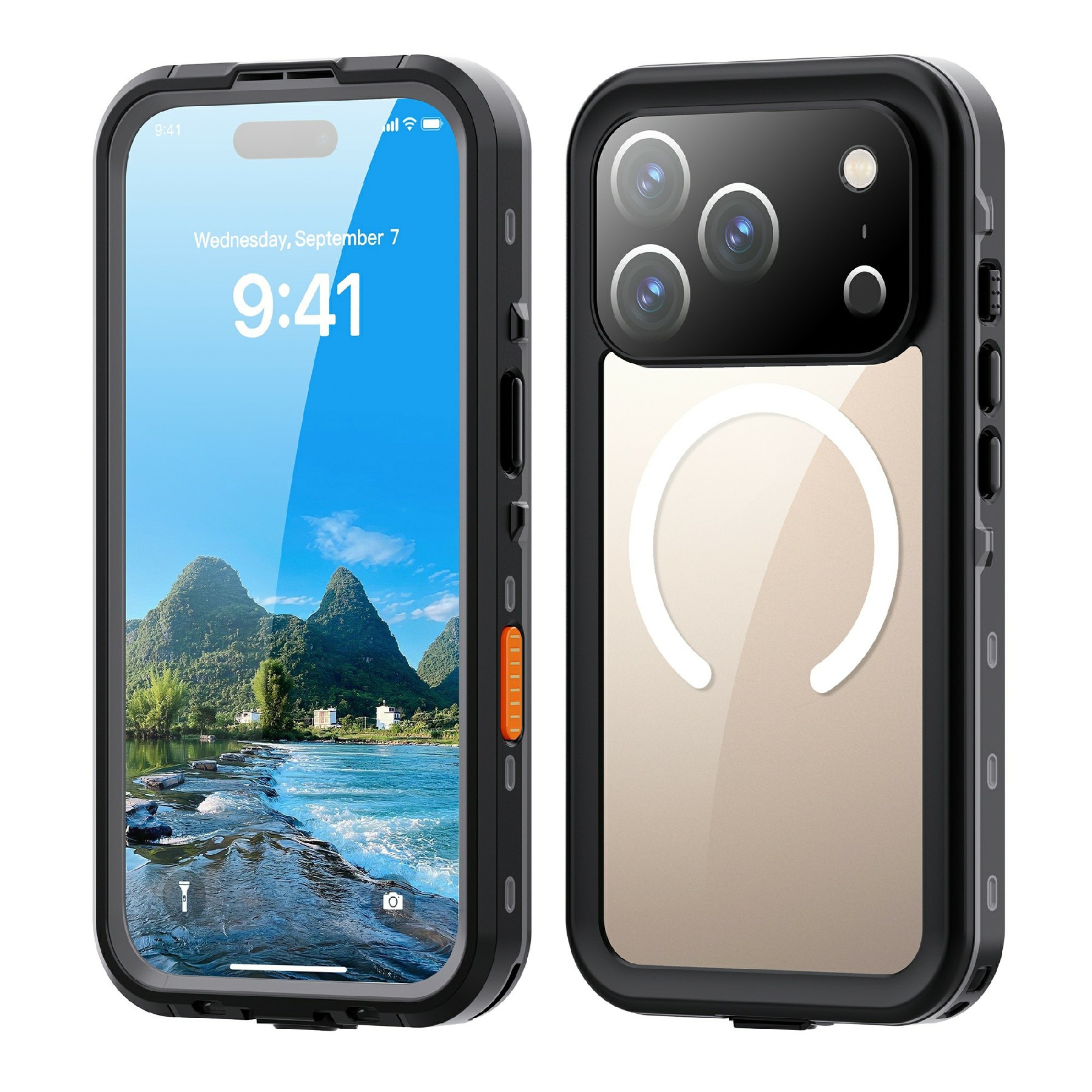 iPhone 17 Pro Waterdichte Case transparant