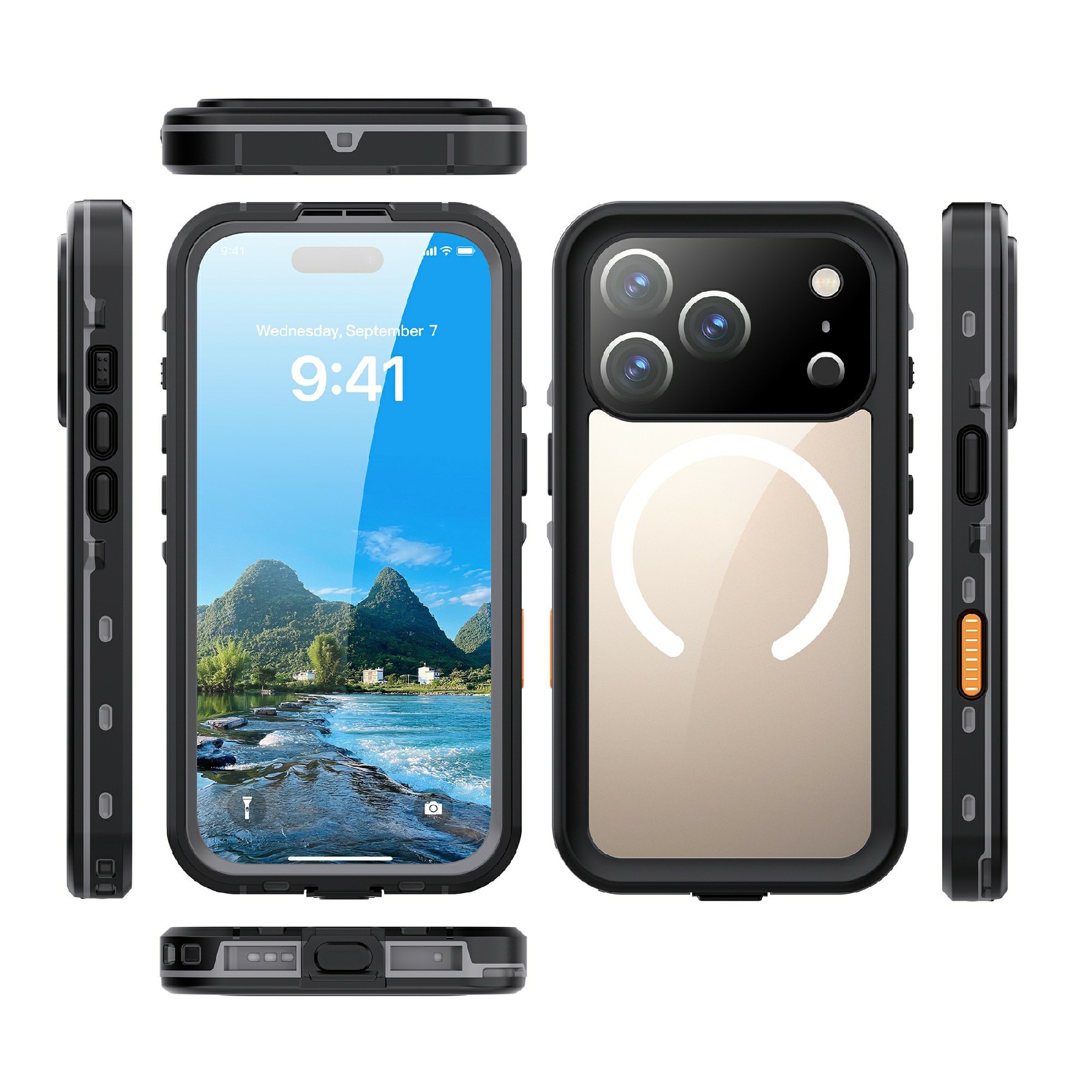 iPhone 17 Pro Waterdichte Case transparant