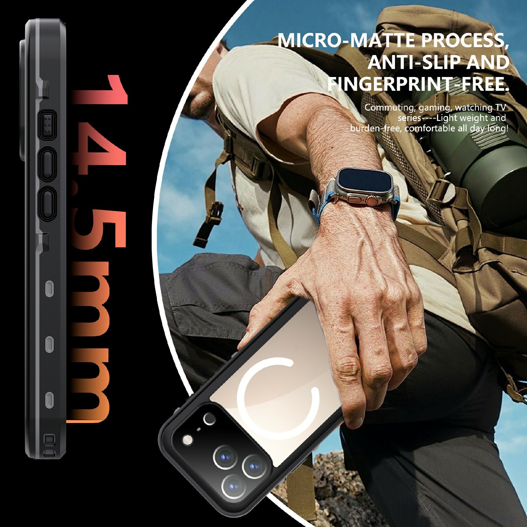 iPhone 17 Pro Waterdichte Case transparant