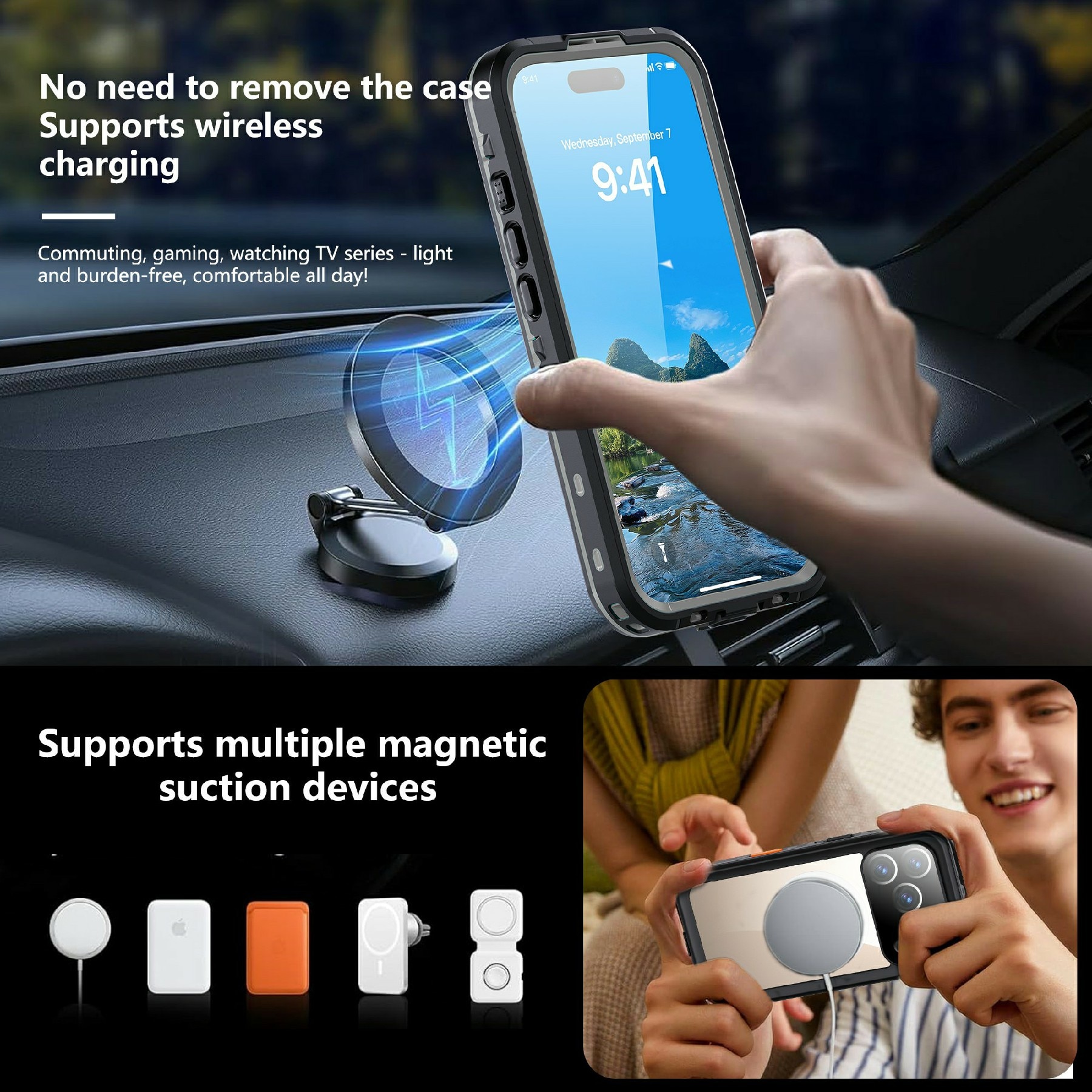 iPhone 17 Pro Waterdichte Case transparant