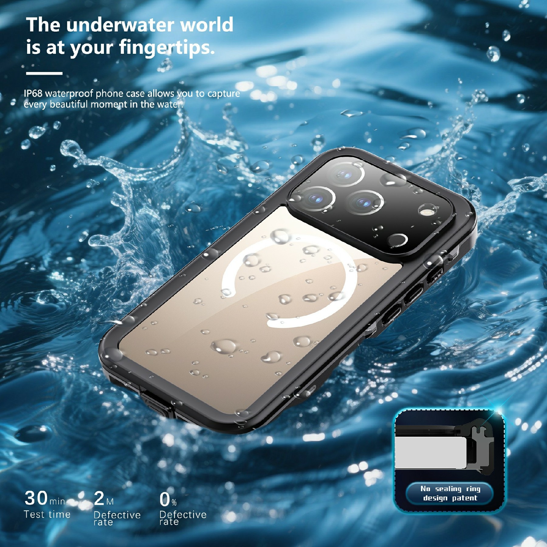 iPhone 17 Pro Waterdichte Case transparant