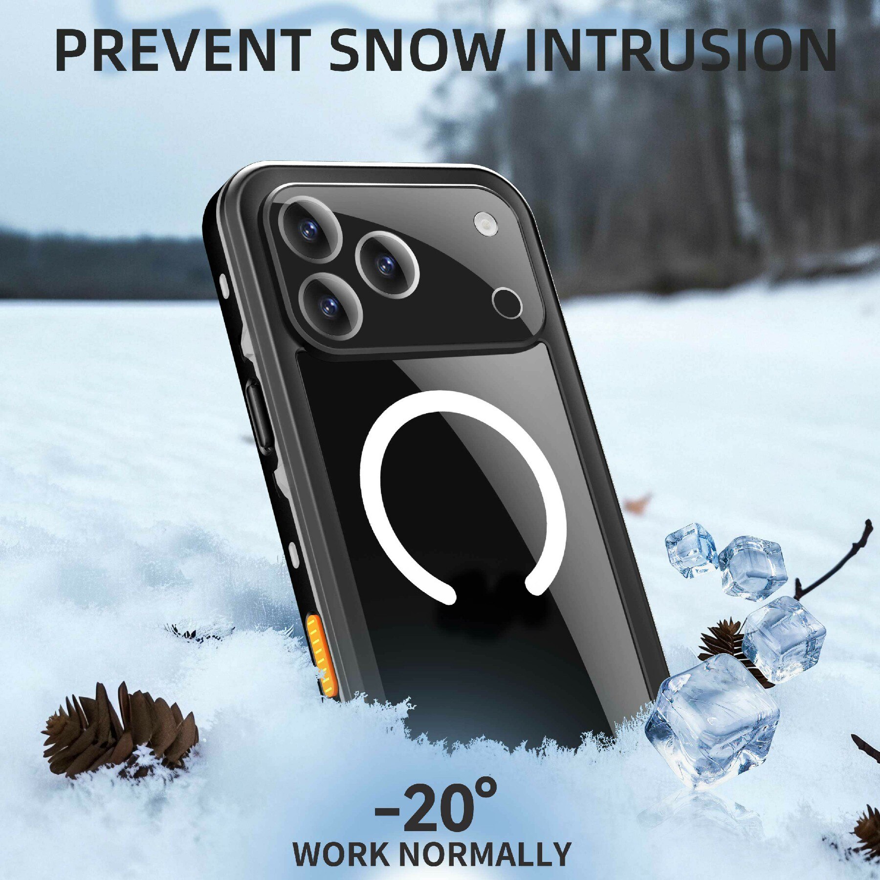 iPhone 17 Pro Max Waterdichte Case transparant