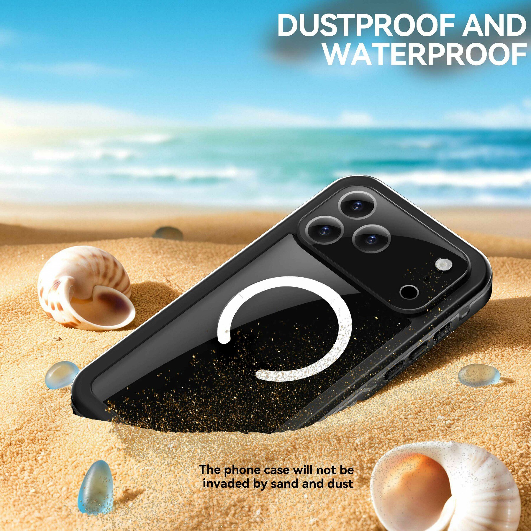 iPhone 17 Pro Max Waterdichte Case transparant