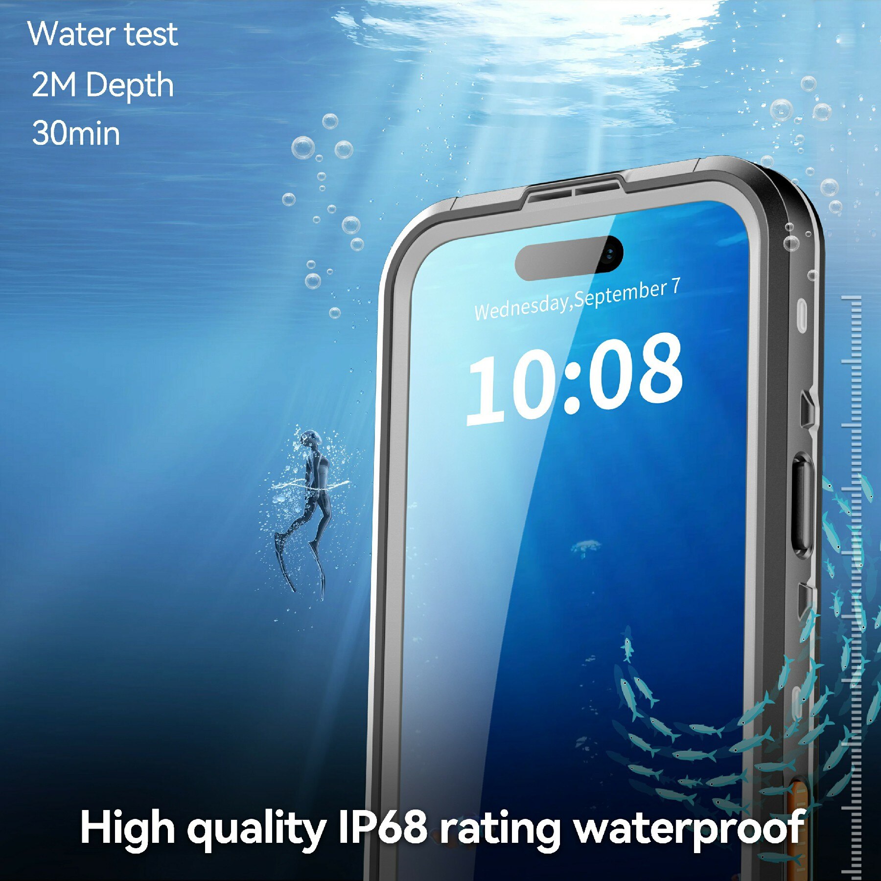 iPhone 17 Pro Max Waterdichte Case transparant