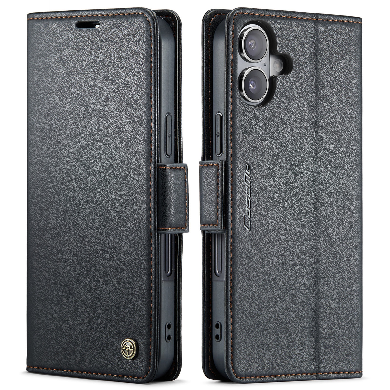 RFID blocking Slim Bookcover Hoesje iPhone 17 Zwart