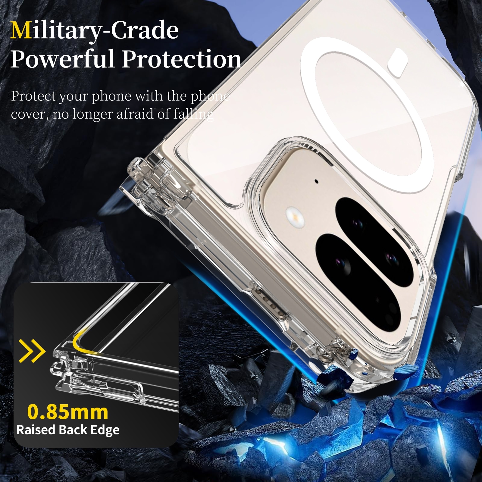 Hybridcase MagSafe Google Pixel 10 Pro Fold Transparant
