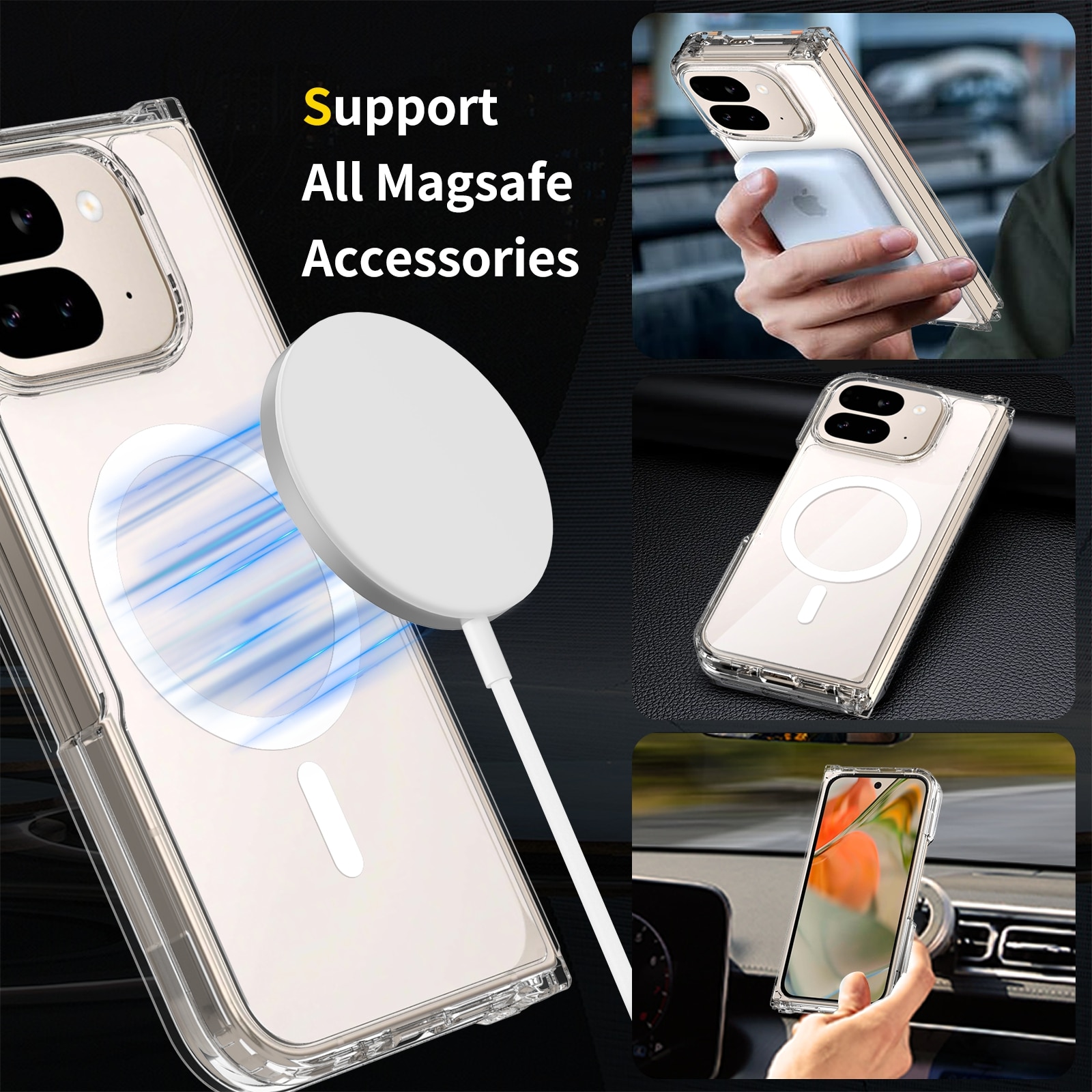 Hybridcase MagSafe Google Pixel 10 Pro Fold Transparant