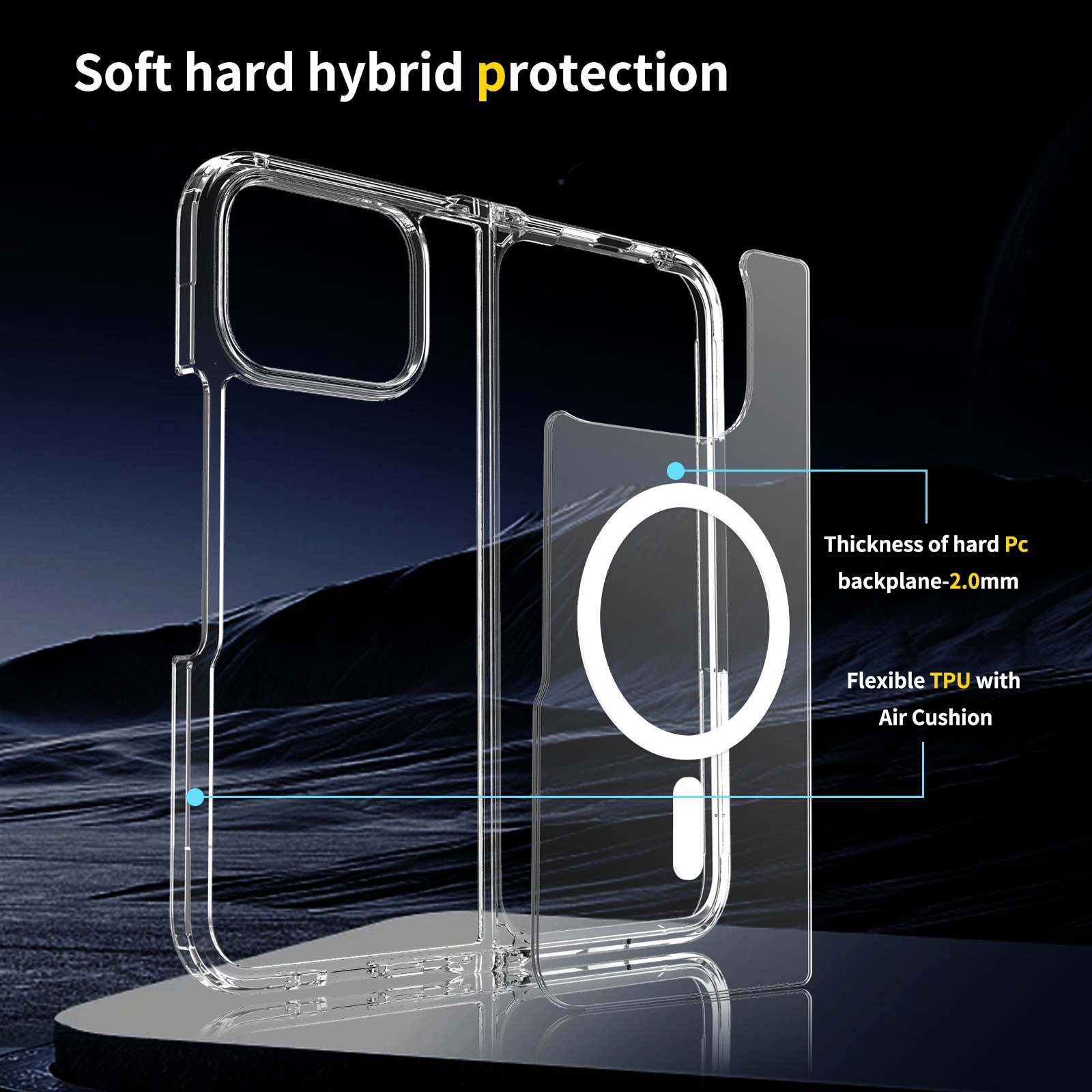 Hybridcase MagSafe Google Pixel 10 Pro Fold Transparant