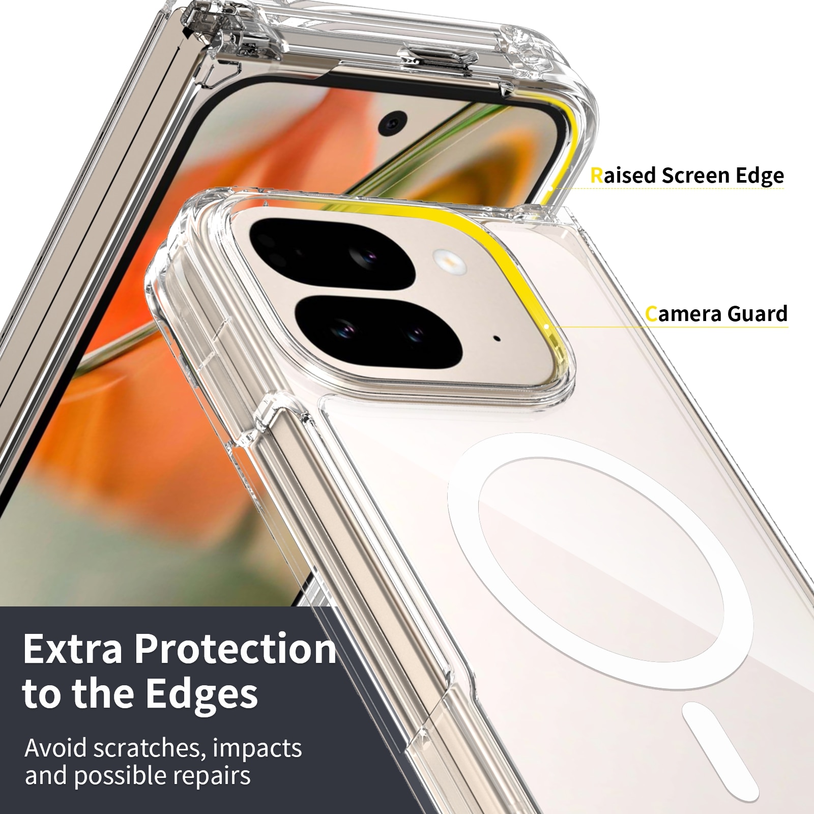Hybridcase MagSafe Google Pixel 10 Pro Fold Transparant