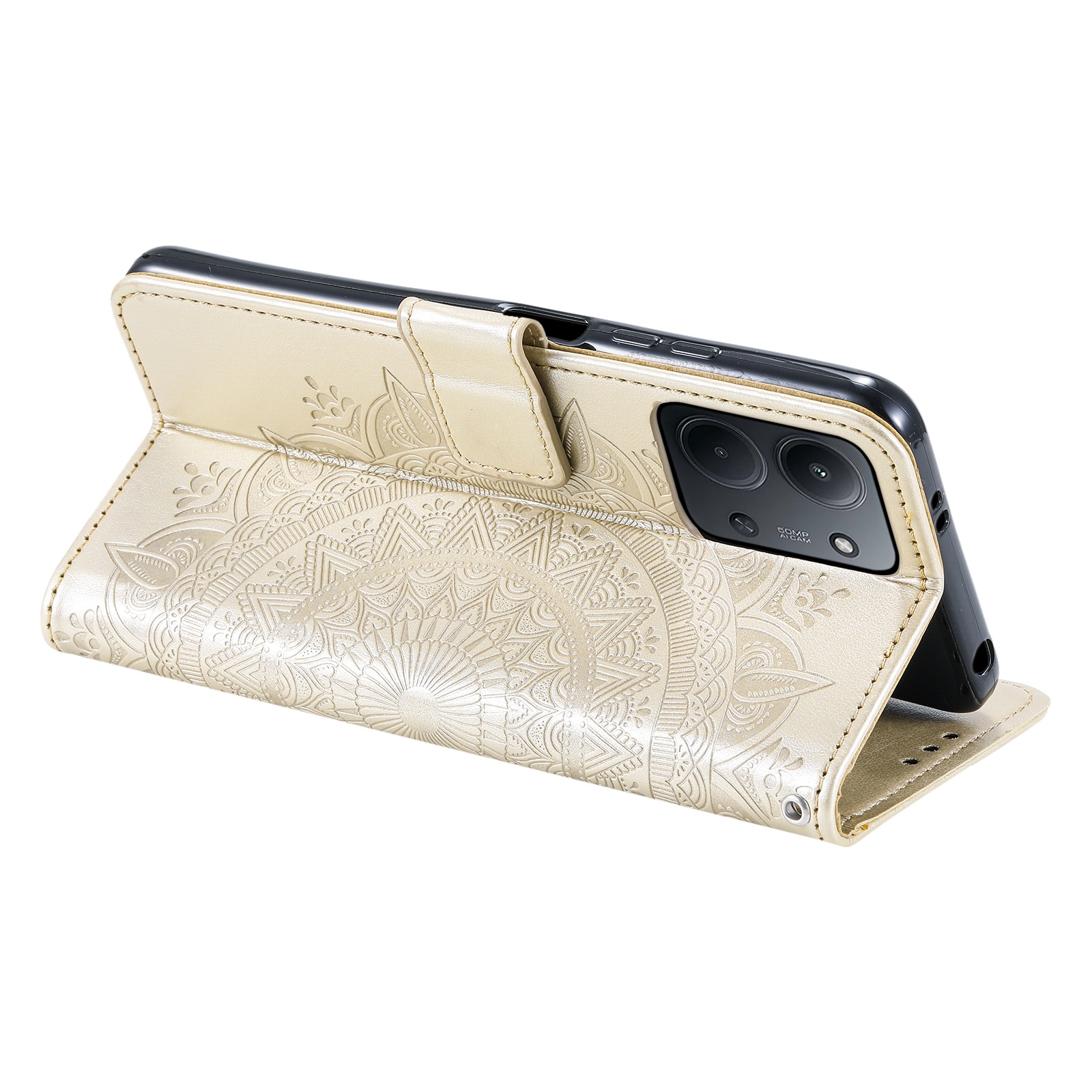 Xiaomi Redmi 15C Leren Mandalahoesje Goud