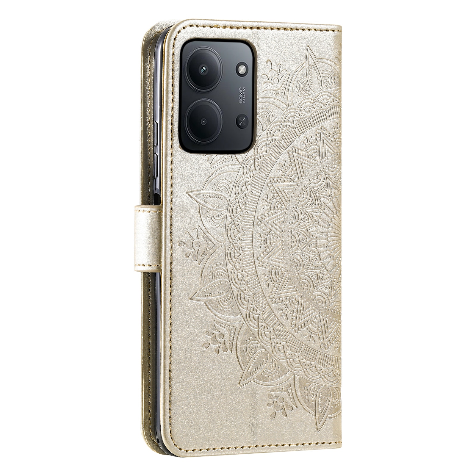 Xiaomi Redmi 15C Leren Mandalahoesje Goud