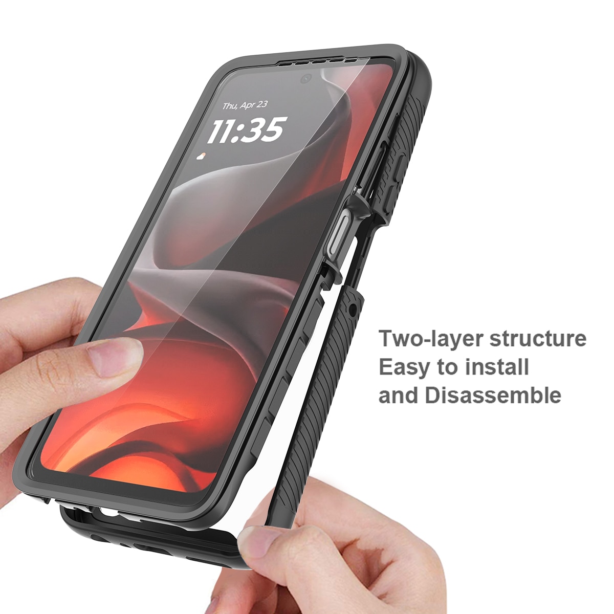 Motorola Moto G86 Full Protection Case Zwart