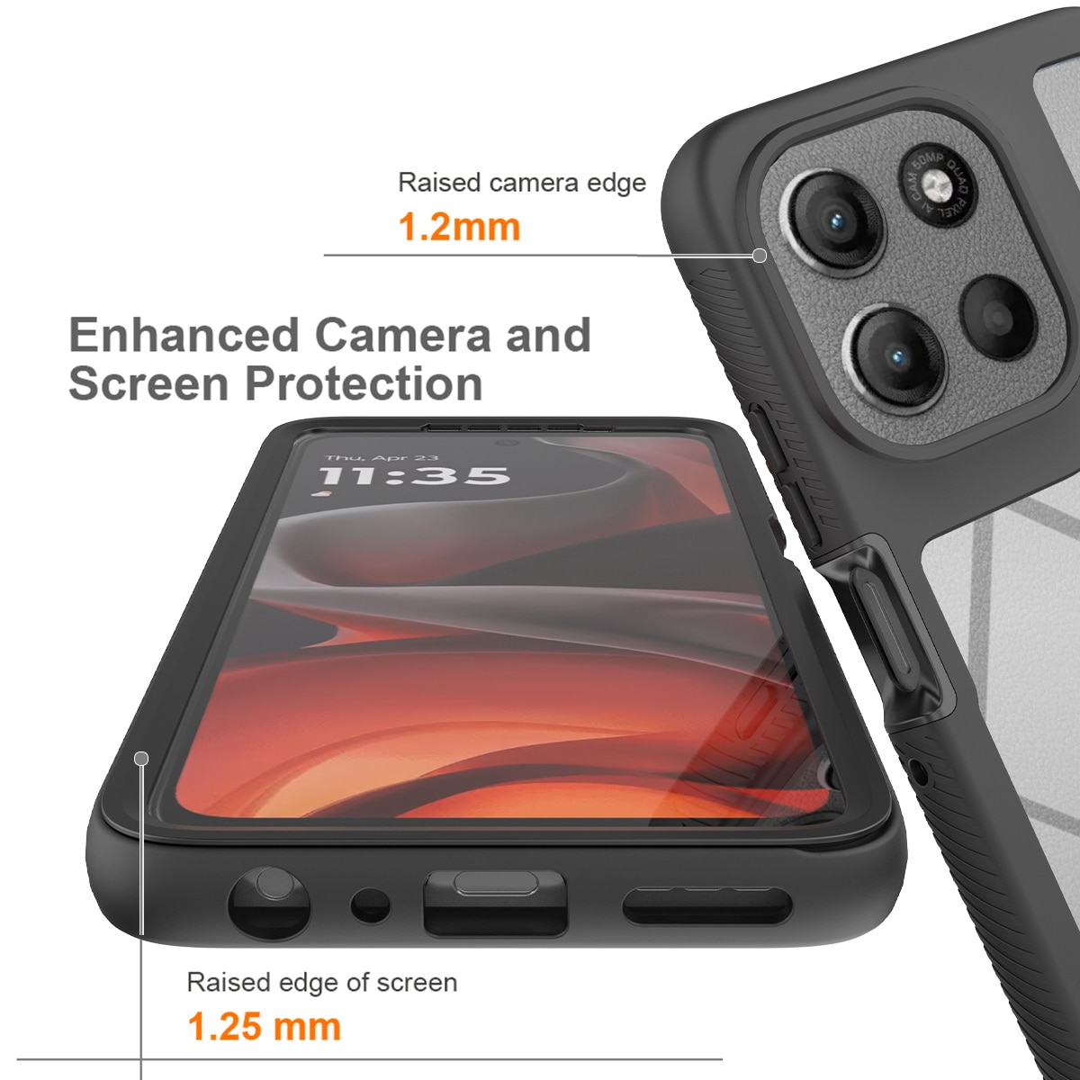Motorola Moto G86 Full Protection Case Zwart
