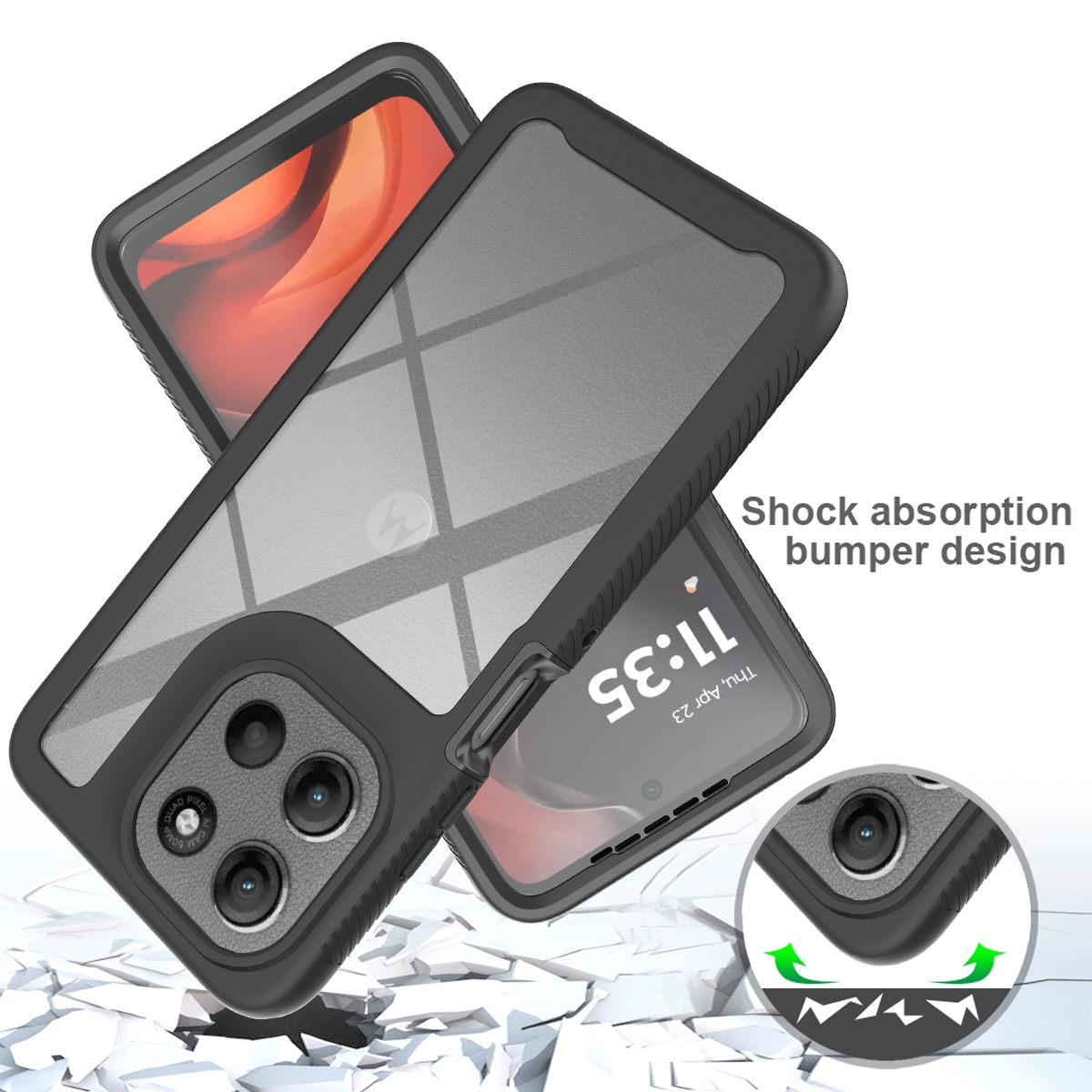 Motorola Moto G86 Full Protection Case Zwart
