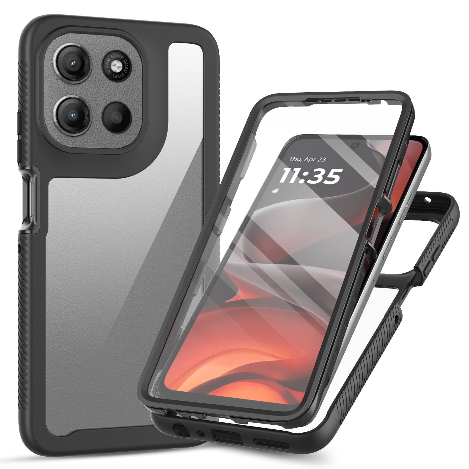 Motorola Moto G56 Full Protection Case Zwart