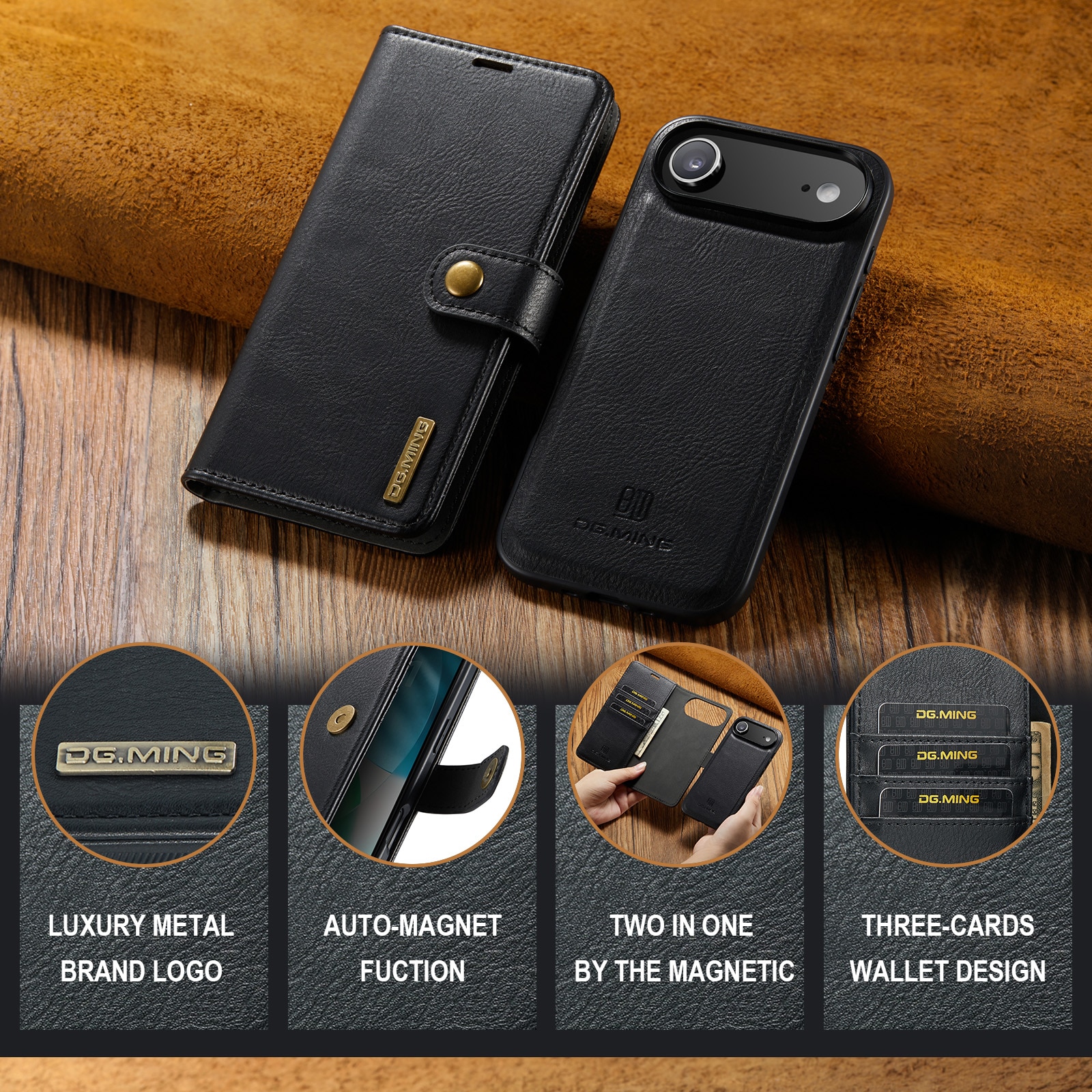 Magnet Wallet iPhone 17 Air Black